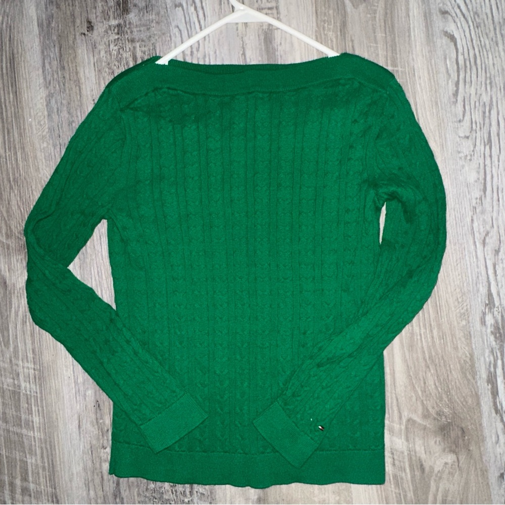 Y2K Tommy Hilfiger Emerald Sweater 100% cotton Size small